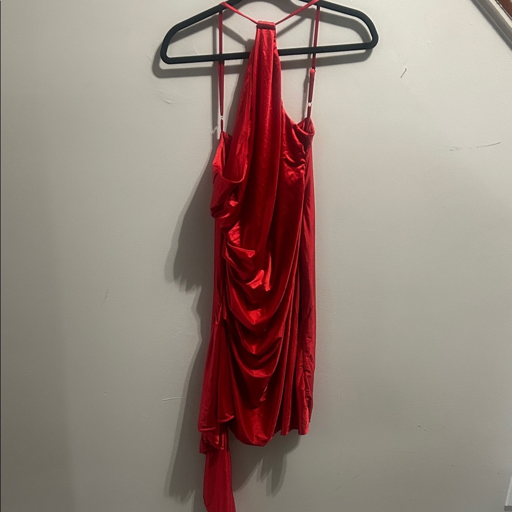 Fashion Nova Scarlet Asymmetrical Dress